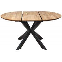 Стол РАУНД раздвижной, d110(150)*75 дуб натуральный/черный купить в Минске Стол РАУНД раздвижной, d110(150)*75 дуб натуральный/черный купить в Минске