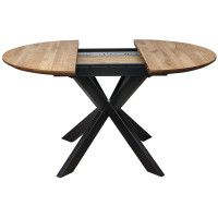 Стол РАУНД раздвижной, d110(150)*75 дуб натуральный/черный купить в Минске Стол РАУНД раздвижной, d110(150)*75 дуб натуральный/черный купить в Минске