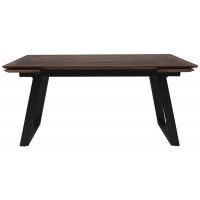 Стол обеденный Сангай 136(196)*80*75 дуб галифакс / черный купить в Минске Стол обеденный Сангай 136(196)*80*75 дуб галифакс / черный купить в Минске