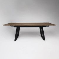 Стол обеденный Сангай 136(196)*80*75 дуб галифакс / черный купить в Минске Стол обеденный Сангай 136(196)*80*75 дуб галифакс / черный купить в Минске