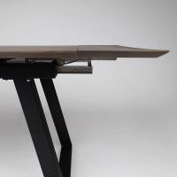 Стол обеденный Сангай 136(196)*80*75 дуб галифакс / черный купить в Минске Стол обеденный Сангай 136(196)*80*75 дуб галифакс / черный купить в Минске