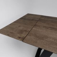 Стол обеденный Сангай 136(196)*80*75 дуб галифакс / черный купить в Минске Стол обеденный Сангай 136(196)*80*75 дуб галифакс / черный купить в Минске