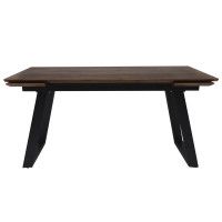 Стол обеденный Сангай 160(220)*80*75 дуб галифакс табак / черный купить в Минске Стол обеденный Сангай 160(220)*80*75 дуб галифакс табак / черный купить в Минске