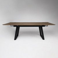 Стол обеденный Сангай 160(220)*80*75 дуб галифакс табак / черный купить в Минске Стол обеденный Сангай 160(220)*80*75 дуб галифакс табак / черный купить в Минске