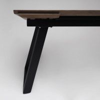 Стол обеденный Сангай 160(220)*80*75 дуб галифакс табак / черный купить в Минске Стол обеденный Сангай 160(220)*80*75 дуб галифакс табак / черный купить в Минске