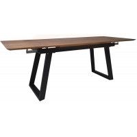 Стол обеденный Сангай 160(220)*80*75 дуб мореный / черный купить в Минске Стол обеденный Сангай 160(220)*80*75 дуб мореный / черный купить в Минске