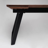 Стол обеденный Сангай 160(220)*80*75 дуб мореный / черный купить в Минске Стол обеденный Сангай 160(220)*80*75 дуб мореный / черный купить в Минске