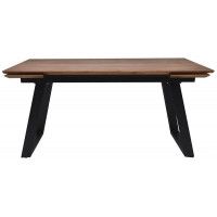 Стол обеденный Сангай 136(196)*80*75 дуб мореный / черный купить в Минске Стол обеденный Сангай 136(196)*80*75 дуб мореный / черный купить в Минске