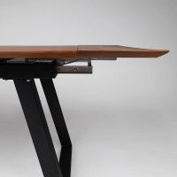 Стол обеденный Сангай 136(196)*80*75 дуб мореный / черный купить в Минске Стол обеденный Сангай 136(196)*80*75 дуб мореный / черный купить в Минске