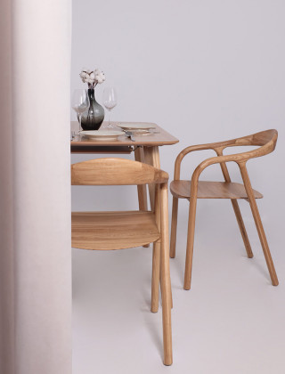 Стол обеденный АРТ (105-135)*700 светлый дуб без тонировки / светлый дуб купить в Минске