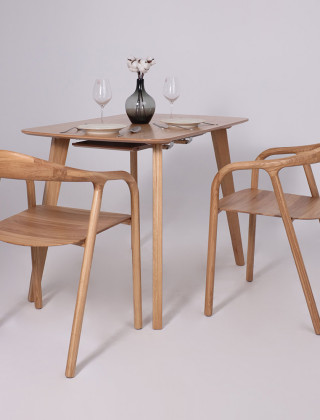 Стол обеденный АРТ (105-135)*700 светлый дуб без тонировки / светлый дуб купить в Минске