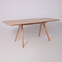 Стол обеденный Дэвид 1450(1950)*850 светлый бук без тонировки/светлый бук купить в Минске