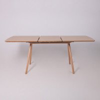 Стол обеденный Дэвид 1450(1950)*850 светлый бук без тонировки/светлый бук купить в Минске