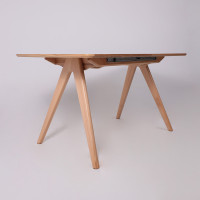 Стол обеденный Дэвид 1450(1950)*850 светлый бук без тонировки/светлый бук купить в Минске