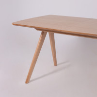 Стол обеденный Дэвид 1450(1950)*850 светлый бук без тонировки/светлый бук купить в Минске