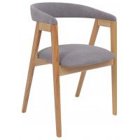 Стул ЛОНДОН серый микровелюр D Simple 27/светлый бук