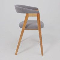 Стул ЛОНДОН серый микровелюр D Simple 27/светлый бук купить в Минске