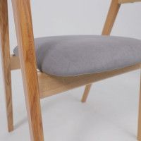 Стул ЛОНДОН серый микровелюр D Simple 27/светлый бук купить в Минске