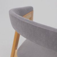 Стул ЛОНДОН серый микровелюр D Simple 27/светлый бук купить в Минске