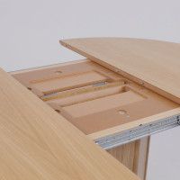 Стол обеденный Олаф 1100(1400)*1100 светлый дуб без тонировки/светлый дуб купить в Минске Стол обеденный Олаф 1100(1400)*1100 светлый дуб без тонировки/светлый дуб купить в Минске