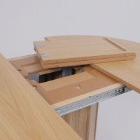 Стол обеденный Олаф 1100(1400)*1100 светлый дуб без тонировки/светлый дуб купить в Минске Стол обеденный Олаф 1100(1400)*1100 светлый дуб без тонировки/светлый дуб купить в Минске