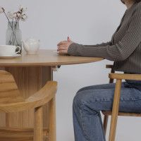 Стол обеденный Олаф 1100(1400)*1100 светлый дуб без тонировки/светлый дуб купить в Минске Стол обеденный Олаф 1100(1400)*1100 светлый дуб без тонировки/светлый дуб купить в Минске