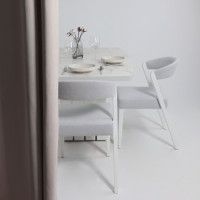 Стул Талер светло-серый велюр Moss 900/белый купить в Минске