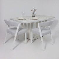 Стул Талер светло-серый велюр Moss 900/белый купить в Минске