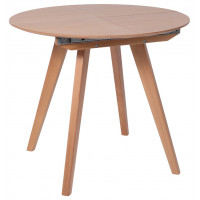 Стол обеденный ТАМУС 87(116) светлый бук без тонировки / светлый бук