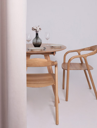 Стол обеденный ТАМУС 87(116) светлый бук без тонировки / светлый бук купить в Минске