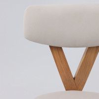 Стул ТВИСТ кремовый велюр Maxx 100/светлый дуб купить в Минске