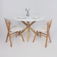 Стул ТВИСТ кремовый велюр Maxx 100/светлый дуб купить в Минске