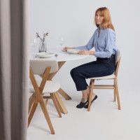 Стул ТВИСТ кремовый велюр Maxx 100/светлый дуб купить в Минске