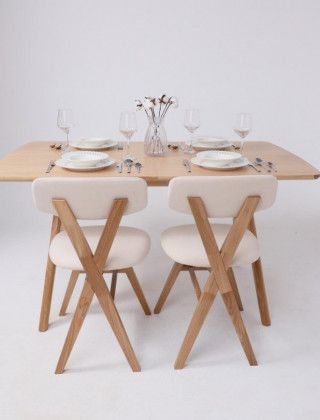 Стул ТВИСТ бежевый велюр Modus 01/светлый дуб купить в Минске