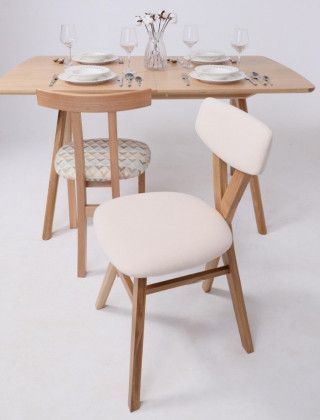 Стул ТВИСТ бежевый велюр Modus 01/светлый дуб купить в Минске