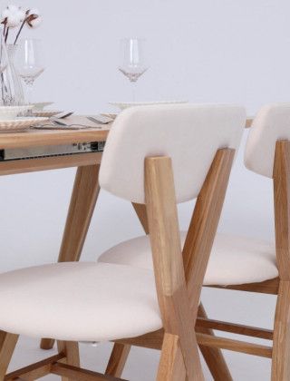 Стул ТВИСТ бежевый велюр Modus 01/светлый дуб купить в Минске