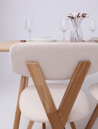 Стул ТВИСТ бежевый велюр Modus 01/светлый дуб купить в Минске