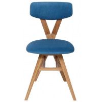 Стул ТВИСТ синий велюр Jazz 320/светлый дуб купить в Минске