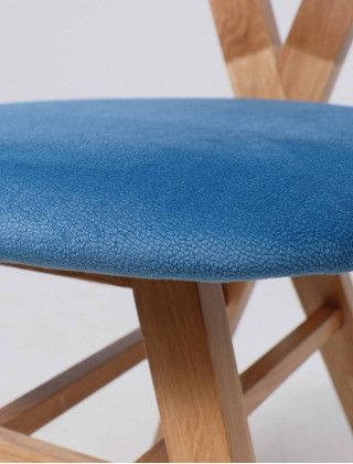 Стул ТВИСТ синий велюр Jazz 320/светлый дуб купить в Минске