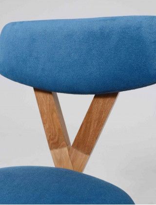 Стул ТВИСТ синий велюр Jazz 320/светлый дуб купить в Минске