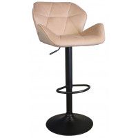 Стул барный BERLIN (Берлин) GB Seven 731 бежевый велюр/черный