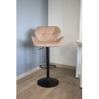 Стул барный BERLIN (Берлин) GB Seven 731 бежевый велюр/черный купить в Минске Стул барный BERLIN (Берлин) GB Seven 731 бежевый велюр/черный купить в Минске