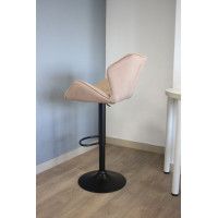 Стул барный BERLIN (Берлин) GB Seven 731 бежевый велюр/черный купить в Минске Стул барный BERLIN (Берлин) GB Seven 731 бежевый велюр/черный купить в Минске