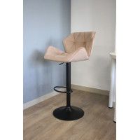 Стул барный BERLIN (Берлин) GB Seven 731 бежевый велюр/черный купить в Минске Стул барный BERLIN (Берлин) GB Seven 731 бежевый велюр/черный купить в Минске
