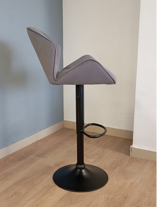 Стул барный BERLIN GB (Берлин) Kiton 725 темно-серый велюр/черный купить в Минске