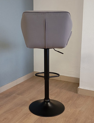 Стул барный BERLIN GB (Берлин) Kiton 725 темно-серый велюр/черный купить в Минске