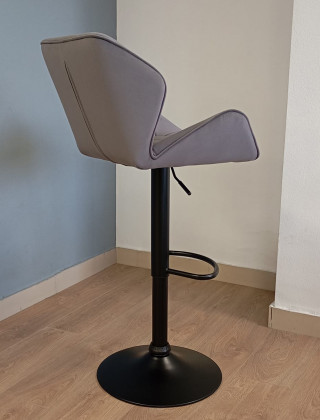 Стул барный BERLIN GB (Берлин) Kiton 725 темно-серый велюр/черный купить в Минске