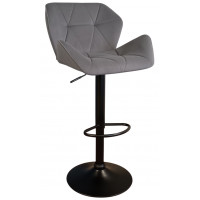 Стул барный BERLIN GB (Берлин) Kiton 725 темно-серый велюр/черный