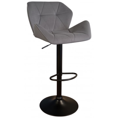 Стул барный BERLIN GB (Берлин) Kiton 725 темно-серый велюр/черный купить в Минске