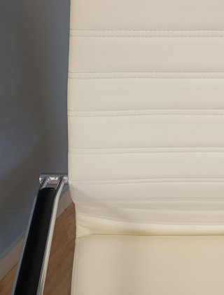 Кресло Ирис (Iris) Лайт экокожа кремовый/хром купить в Минске